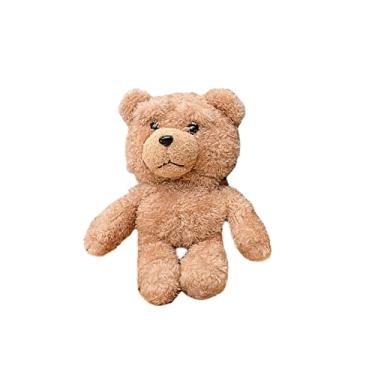 Imagem de Capa protetora fofa de ursinho de pelúcia com chaveiro, desenho 3D, urso marrom fofo, à prova de choque, antiqueda, à prova de poeira, compatível com AirPods de 1 e 2 gerações