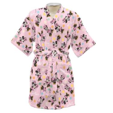 Imagem de Roupão Infantil Döhler Minnie Rosa, P