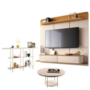 Imagem de Home Suspenso Galax Cinamomo Off White E Aparador Infinity E Mesa De C