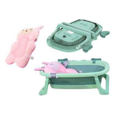 Imagem de Ofurô Vitoriano Dobrável Infantil Com Almofada Inclusa - Tibaby, Verde