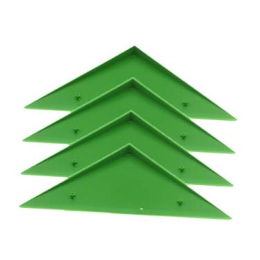 Imagem de UGPLM 4x Rampas de canto para mesa de pebolim, protetores de mesa, suprimentos resistentes, acessórios laterais para mesa de bilhar, protetor de canto, Verde