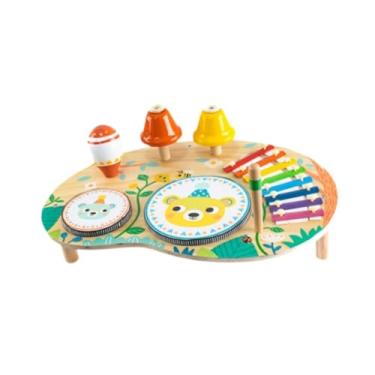 Imagem de Colaxi Conjunto de bateria infantil, instrumento musical para bebês, mesa musical Montessori, educacional para crianças, idades de 3, 4, 5 e 6 anos,