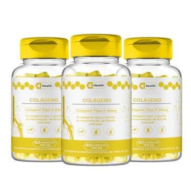Imagem de Colageno Tipo II 40mg 60 capsulas - 4 Health - Kit 3 POTES