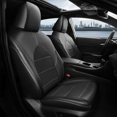 Imagem de FEINEPRO Capas De Assento Para Toyota Camry Le Se Se Nightshade 2018 2019 2020 2021 2022 2023 2024 - Capas De Assento De Couro De Luxo À Prova D'Água Para Carros, Conjunto Completo De Capas De Asse