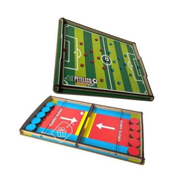 Imagem de Jogos Peteleco e Chute Certo Tabuleiros Divertidos Brinquedo de Madeir