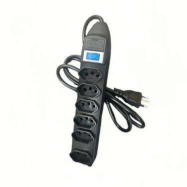 Imagem de Extensão Elétrica 6 Tomadas 1.5 Metros, Bivolt (110/220), Filtro de Linha com Fusível, Interruptor Liga/Desliga, Até 2200W, Tomadas 10A – Régua de Tomada 3 Pinos.