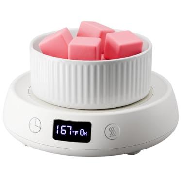 Imagem de Lyty Aquecedor de vela 3 em 1 para derretimento de cera, queimador de cubo de cera perfumado elétrico para casa, quarto, escritório, desligamento automático 8H, configuração de 3 temperaturas, branco