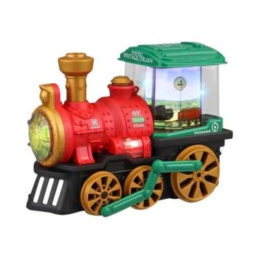 Imagem de Locomotiva Elétrica De Brinquedo Para Meninos, Locomotiva a Vapor Com 