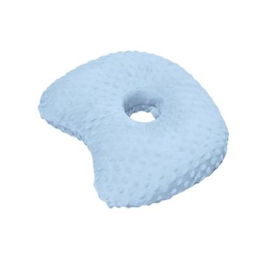 Imagem de WeiLaiKeQi Travesseiro para piercing de orelha com furo, protetor auricular lavável e confortável para quem dorme de lado, Azul