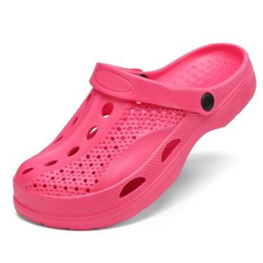 Imagem de SOSOWHLTE Garden Clogs Sapato De Suporte Arco Masculino, Mules Femininos E Sandálias Leves Confortáveis, Rosa, Tamanho 4,5-5 Feminino, 3,5-4 Masculino