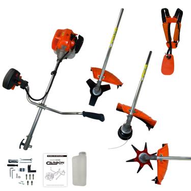 Imagem de Roçadeira a Gasolina 52cc 2,5HP Profissional com Lâmina 6 Pontas Carbon Fak