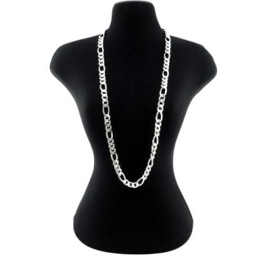 Imagem de Corrente Masculina 60Cm 7Mm Largura Folheada Prata Cr236 - Wnbijouteri