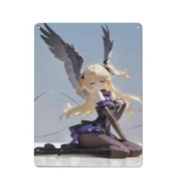 Imagem de Anime Sexy Bikini Hot Girl Pinup Girl Metal Tin Sign Wall Art Poster Decor for Home Bar Club Bedroom Bathroom Man Cave Otaku 30,5 x 40,6 cm, AF091