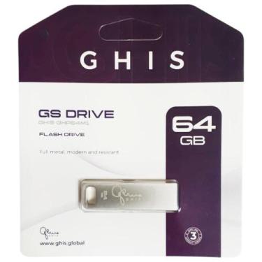 Imagem de Pendrive 64Gb Ghis Ghp64M1 Metal Flash Drive Usb 2.0