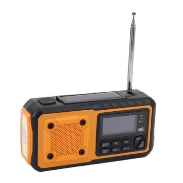 Imagem de Heayzoki Rádio de Emergência Manivela Manual, Rádio FM de 5000mAh Dab Com Tela Digital, Prova de Chuva IPX6, Alto -falante Bluetooth, Lanterna Poderosa, Carregamento Solar, Fonte de