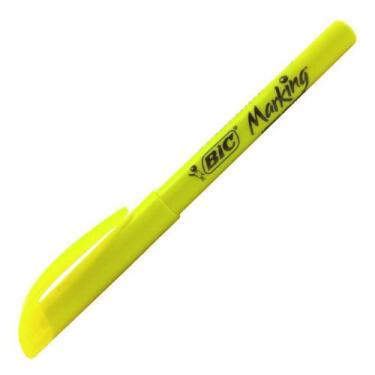 Imagem de Marca texto bic amarelo.