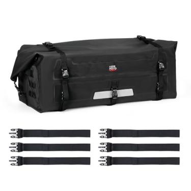 Imagem de KEMIMOTO Bolsa seca para quadriciclo impermeável de 70L, bolsa de armazenamento de PVC para quadriciclo, bolsa esportiva de 4 rodas com fecho superior, bolsa de armazenamento universal compatível com