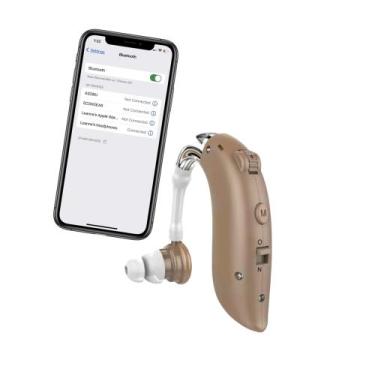 Imagem de Bluetooth Aparelho Auditivo Super Audição Recarregável M28-b Bege - AB