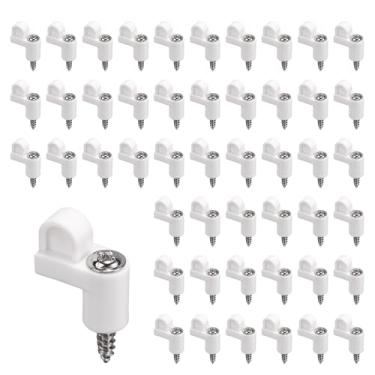 Imagem de 48un Clipes Tela Janela 3/8 Polegadas com Parafusos, Fixadores Segurança em Nylon para Vidro de Porta Clipe Retenção Tela Janela para Janelas Antitempestade e Painéis Antitempestade (Branco)