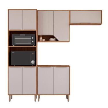 Imagem de Kit Armário Cozinha Completa Celeste 230cm 9 Portas e Balcão