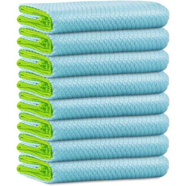 Imagem de Pano de limpeza: pacote de 8 microfibras Ekedalen Streak Free, azul