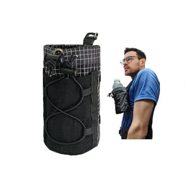 Imagem de Suporte de garrafa de água com alça de ombro ultraleve compatível com MOLLE da DIOTCEL – Pacote de hidratação multiuso para caminhadas, ciclismo e viagens (preto)