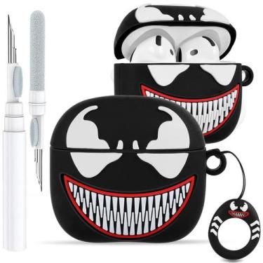 Imagem de Capa para AirPods 4 Toyuma Cute Kawaii Cartoon de silicone com kit