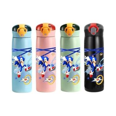 Imagem de Copo Infantil De Aço Inoxidável Isolado Com Canudo De 460ml, Garrafa P