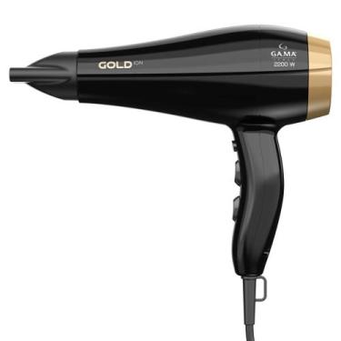 Imagem de Secador de Cabelo Gold Íon Argan 2200W - GA.MA Italy, Preto e Dourado,