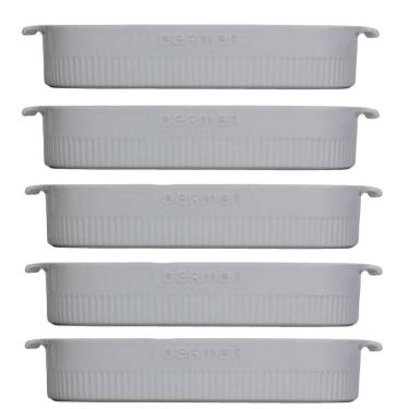 Imagem de Conjunto de 5 Formas Travessas Refratárias Para Restaurante 36x24cm Germer Branca