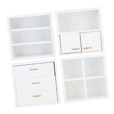 Imagem de ZJchao Miniaturas DE DollHouse, 1 12 Móveis DE Boneca Em Escala Móveis DE Boneca Em Miniatura 1:12 Mini Mobiliário DE Madeira DE Madeira UNIDETE DE GABELO DE BARROME (Branco)