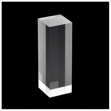 Imagem de Bloco De Exibição De Cubo Acrílico Transparente, Bloco De Exibição De Acrílico Cubo Transparente Sólido Figuras Reutilizáveis Blocos De Exibição Colecionáveis P, 4 * 4 * 15Cm