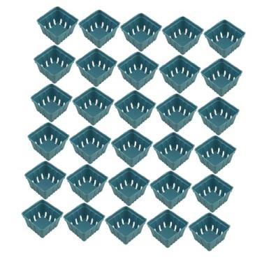 Imagem de ＫＬＫＣＭＳ 30 peças de cestas de frutas vermelhas, recipientes para frutas, vegetais, mini polpa de papel, morango, frutas, cestas de armazenamento para, Azul