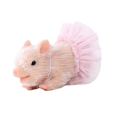 Imagem de YIJU Miniatura Reborn Porco Brinquedo Silicone Leitão Fotografia Adereços Mini Porquinho Bonito Animal Porco Boneca, para Meninos Meninas Presente RPG