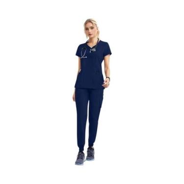 Imagem de Conjunto De Uniforme Médico Para Mulheres, Scrubs De Enfermeira, Roupa