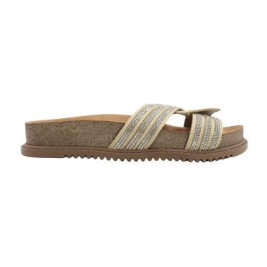 Imagem de Tamanco Feminino Beira Rio 8523.121 Natural/Cristal/Bege