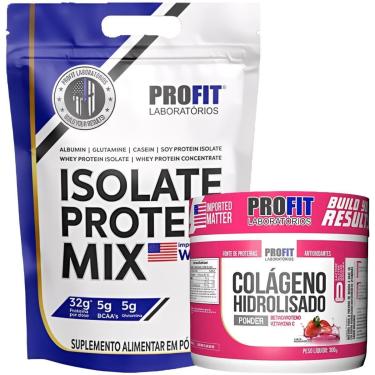 Imagem de WHEY ISOLATE PROTEIN MIX 1,8KG l COLÁGENO HIDROLISADO 300G l PROFIT-Unissex