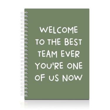 Imagem de PUVOXHO Welcome To The Best Team Ever You're One Of Us Now Dark Green 160 Blank Pages Spiral Notebook, Notebook for Welcome New Colleague, Teamwork Appreciation Gifts For Employees Leader Coworker(ML)