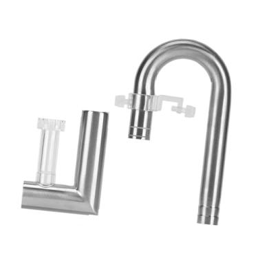 Imagem de ＡＷＨＡＯ Conjunto de saída de tubo Lily para aquário, skimmer de óleo de aço inoxidável, leve, fácil instalação, filtro para aquário, removedor de película de, 16 Saída Remover