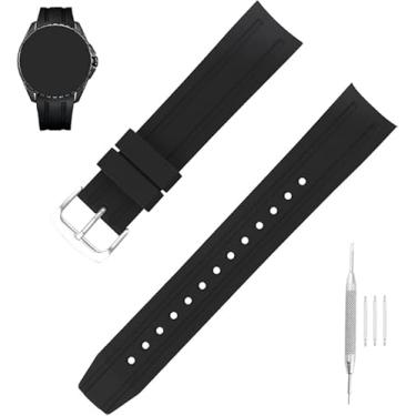 Imagem de MMBAY Pulseiras de borracha de 23 mm compatíveis com Citizen Eco-Drive E168 B740 B741-S066450 BJ2110 BJ2111 BJ2115 BJ2117 BJ2118 BJ2119 BN0085 BN0088 silicone de substituição Pulseira de relógio