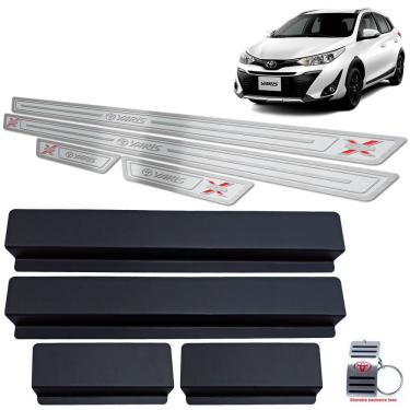 Imagem de Soleira Toyota Yaris X-Way 2018 A 2020 Prata Alto Relevo