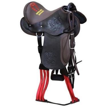 Imagem de Sela australiana luxo c/aba mar15" sort - AMERICANA