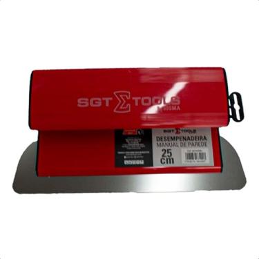 Imagem de Desempenadeira Manual de Parede 25cm Aço Inox Cabo Ergonômico ABS Massa Corrida Gesso Construção Sigma Tools