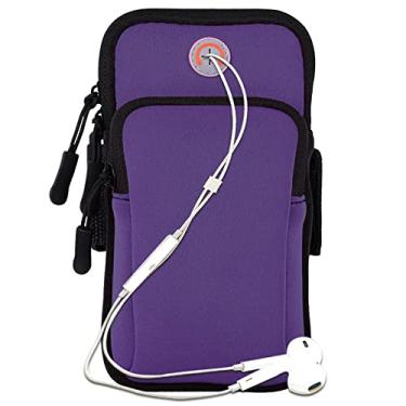 Imagem de MOVOYEE Braçadeira de celular para iPhone e corrida, braçadeira esportiva para iPhone 13 12 11 Pro Max Xs Xr 8 7 6s 6 Plus SE Mini, capa para Galaxy S21 S20 para exercícios e treinos, com bolso