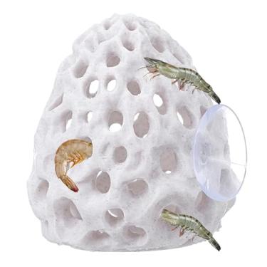 Imagem de XLIUAX Esconderijo de camarão, acessórios para tanque de camarão, Betta, aquário, habitat, Betta, esconderijo de peixe, ventosa para pequenos peixes, esconderijo, camarões brancos, esconde, decoração