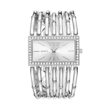 Imagem de Relógio Bracelete Feminino Pulseira Strass Fashion Quartzo - DQG, Prat