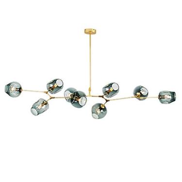 Imagem de Lustre Molecules Sputnik, abajures de vidro transparente, luminária suspensa, lustres E27, vintage, industrial, ajustável, teto, abajur transparente