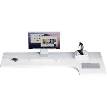 Imagem de Mesa de canto montada na parede em forma de L mesa de canto para escritório doméstico mesa flutuante para laptop, mesa dobrável para estudo, quarto, banheiro ou varanda (100 x 60 x 40 cm (39,3 x 23,6