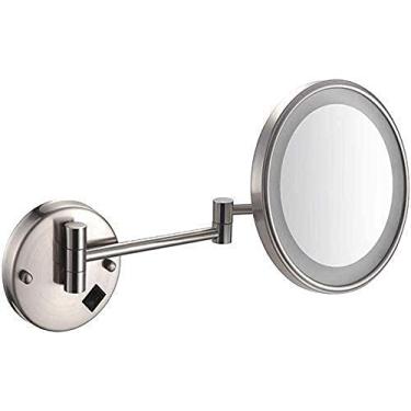 Imagem de 5sssallefaa Espelho de maquiagem, espelho de barbear de banheiro montado na parede, ampliação de 3x espelho redondo de um lado espelho de penteadeira espelhos de mesa (cor: #2) (#6)