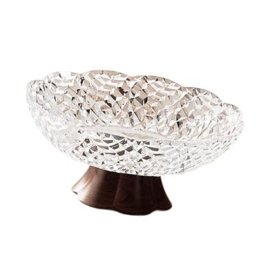 Imagem de Generic Fruteira com Pé Alto, Bandeja para Frutas, Prato para Doces, Pedestal, Tigela Decorativa, Centro de Mesa, Decoração para Doces, Lanches, Sala de Estar, L Clear White